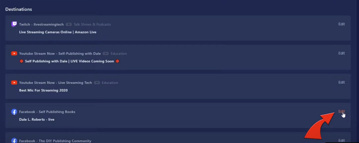 How to Livestream on Multiple Facebook Pages Edit Titles